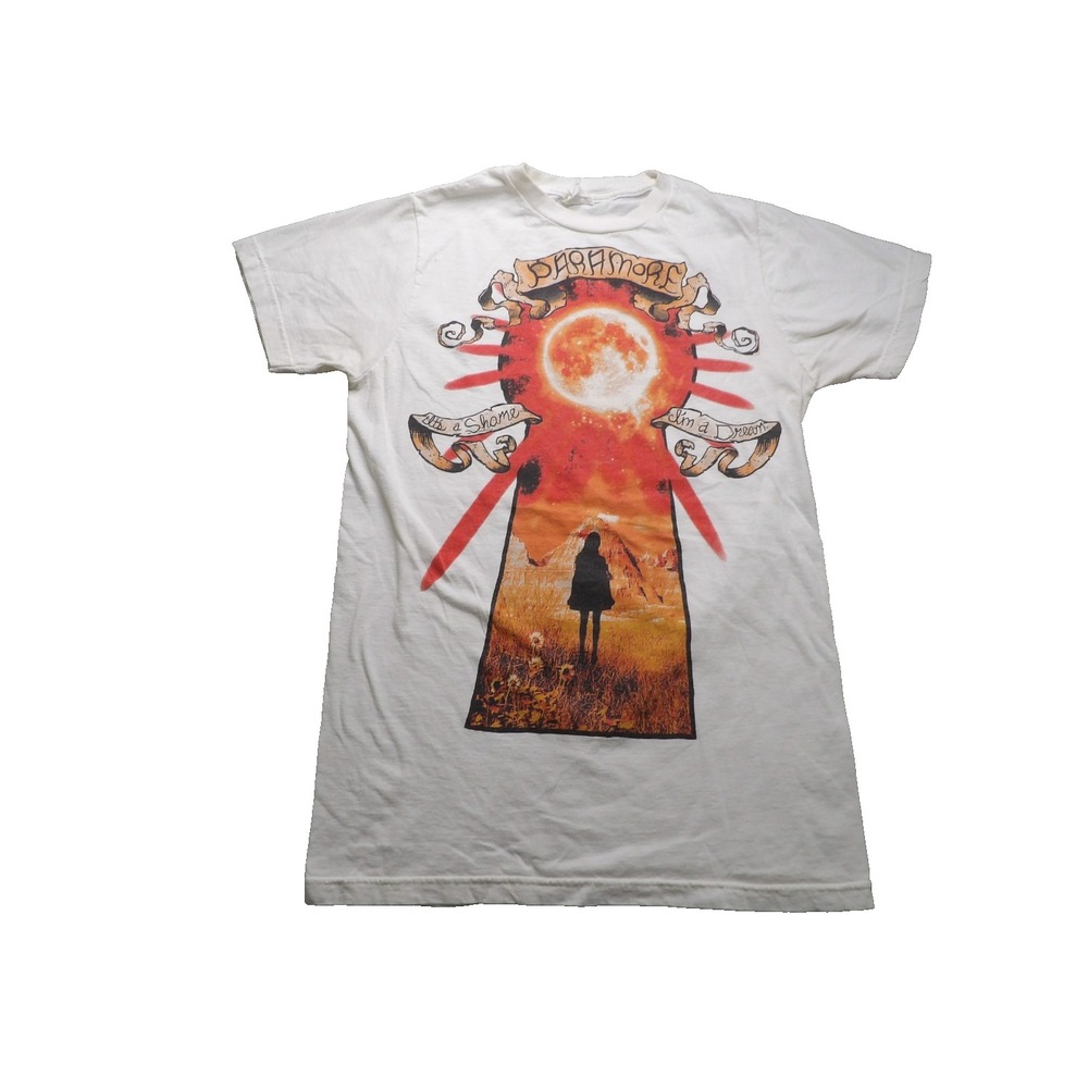VTG Y2K Paramore Band T-Shirt Women Small White Graphic Keyhole Rock Concert Tee